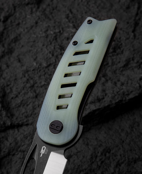 BESTECH EXPLORER Transparent G10 Handle: 2.87" D2 Blade BG37C