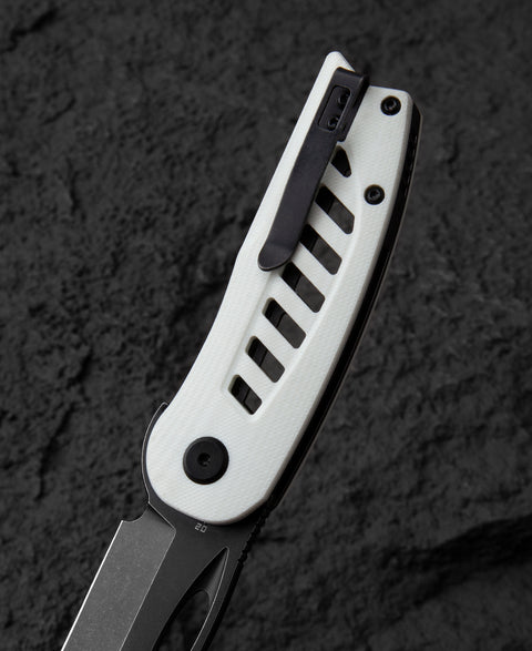 BESTECH EXPLORER White G10 Handle: 2.87" D2 Blade BG37E