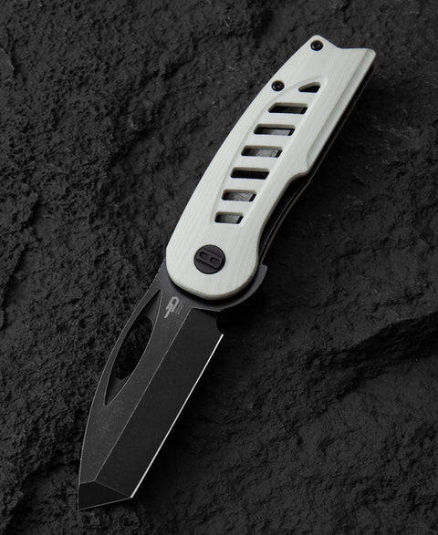 BESTECH EXPLORER White G10 Handle: 2.87" D2 Blade BG37E