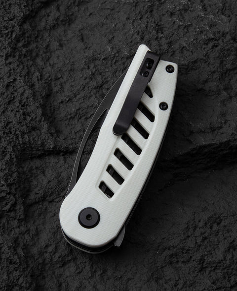 BESTECH EXPLORER White G10 Handle: 2.87" D2 Blade BG37E