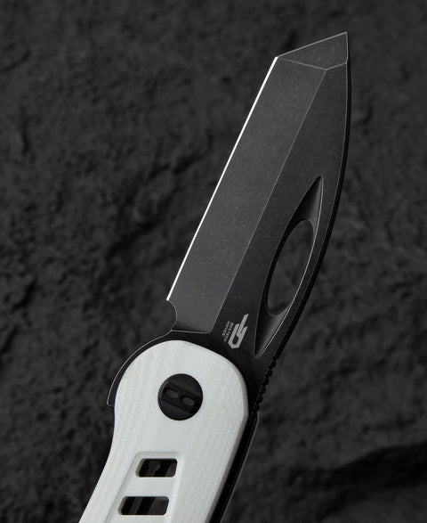 BESTECH EXPLORER White G10 Handle: 2.87" D2 Blade BG37E