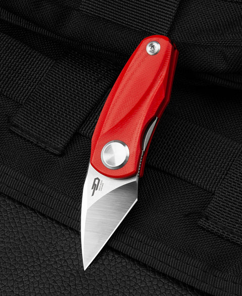 BESTECH TULIP Red G10 Handle: 1.34" 14C28N Blade BG38B