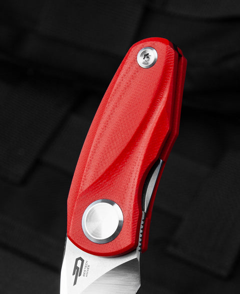 BESTECH TULIP Red G10 Handle: 1.34" 14C28N Blade BG38B