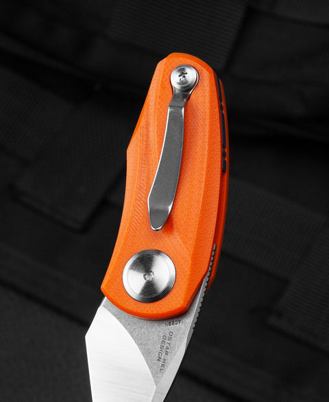 BESTECH TULIP Orange G10 Handle: 1.34" 14C28N Blade BG38C