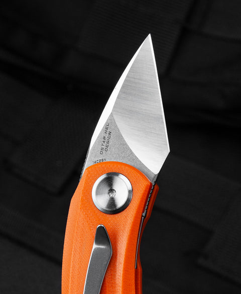 BESTECH TULIP Orange G10 Handle: 1.34" 14C28N Blade BG38C