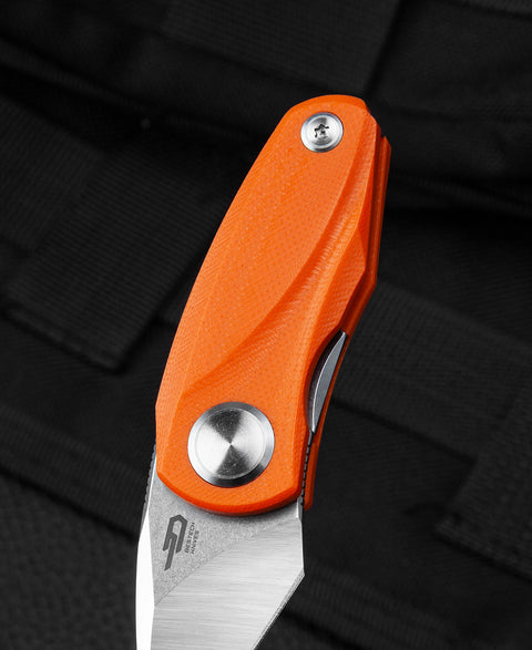 BESTECH TULIP Orange G10 Handle: 1.34" 14C28N Blade BG38C