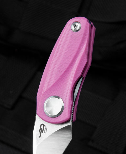 BESTECH TULIP Pink G10 Handle: 1.34" 14C28N Blade BG38E