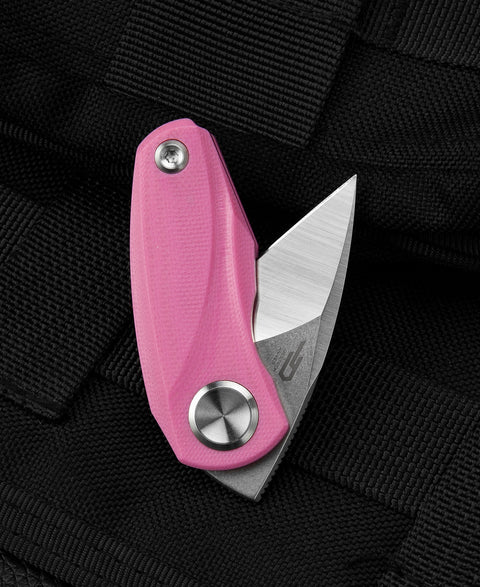 BESTECH TULIP Pink G10 Handle: 1.34" 14C28N Blade BG38E