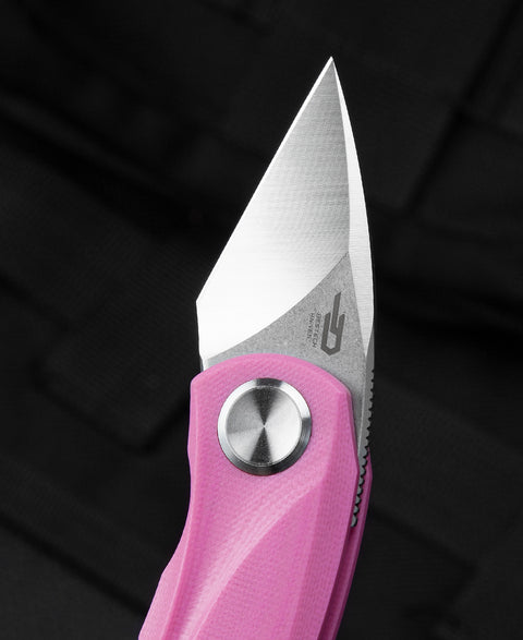 BESTECH TULIP Pink G10 Handle: 1.34" 14C28N Blade BG38E