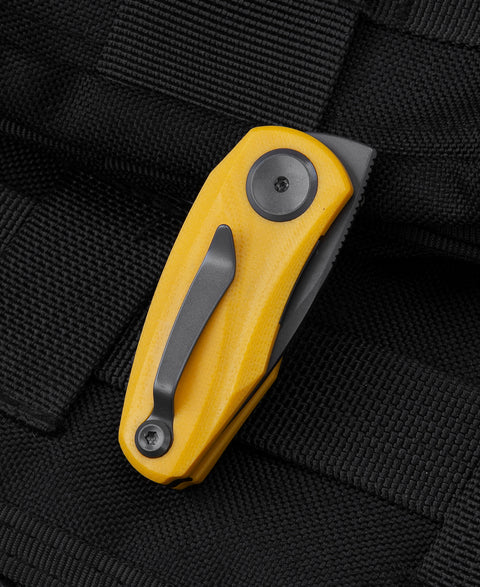 BESTECH TULIP Yellow G10 Handle: 1.34" 14C28N Blade BG38F
