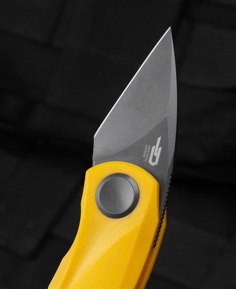 BESTECH TULIP Yellow G10 Handle: 1.34" 14C28N Blade BG38F