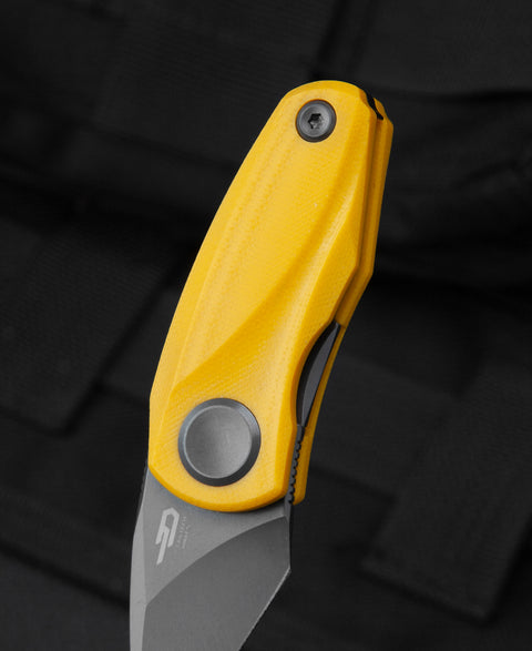 BESTECH TULIP Yellow G10 Handle: 1.34" 14C28N Blade BG38F