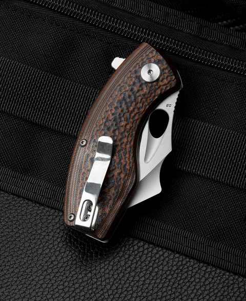 BESTECH LIZARD Black+Orange G10 Handle: 2.4" D2 Blade BG39A