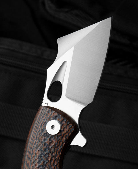 BESTECH LIZARD Black+Orange G10 Handle: 2.4" D2 Blade BG39A