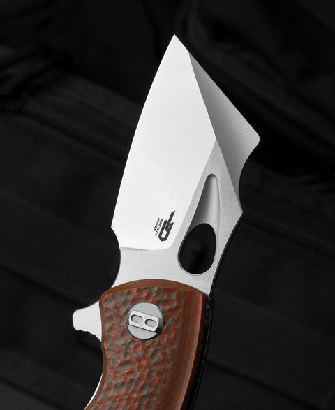 BESTECH LIZARD Green+Orange G10 Handle: 2.4" D2 Blade BG39B