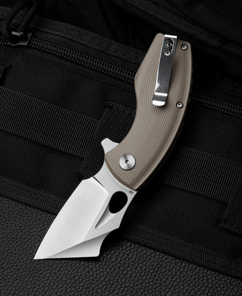 BESTECH LIZARD Beige G10 Handle: 2.4" D2 Blade BG39C