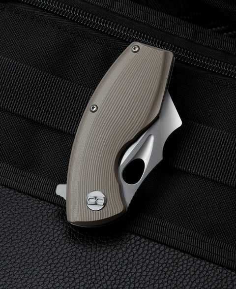 BESTECH LIZARD Beige G10 Handle: 2.4" D2 Blade BG39C