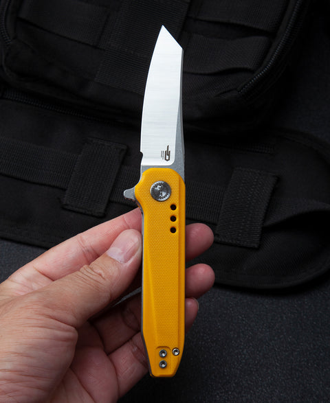 BESTECH SYNTAX Yellow G10 Handle: 2.84" 14C28N Blade BG40B
