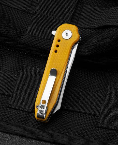 BESTECH SYNTAX Yellow G10 Handle: 2.84" 14C28N Blade BG40B