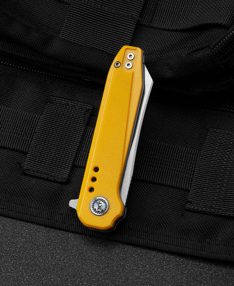 BESTECH SYNTAX Yellow G10 Handle: 2.84" 14C28N Blade BG40B
