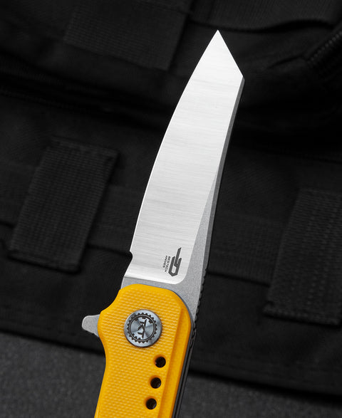 BESTECH SYNTAX Yellow G10 Handle: 2.84" 14C28N Blade BG40B