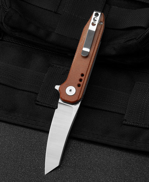 BESTECH SYNTAX Natural micarta Handle: 2.84" 14C28N Blade BG40E