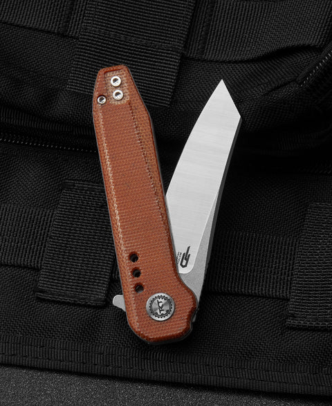 BESTECH SYNTAX Natural micarta Handle: 2.84" 14C28N Blade BG40E