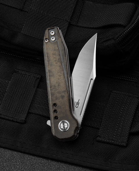 BESTECH SYNTAX Green Micarta Handle: 2.84" 154CM Blade BG41E