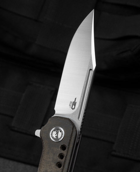 BESTECH SYNTAX Green Micarta Handle: 2.84" 154CM Blade BG41E