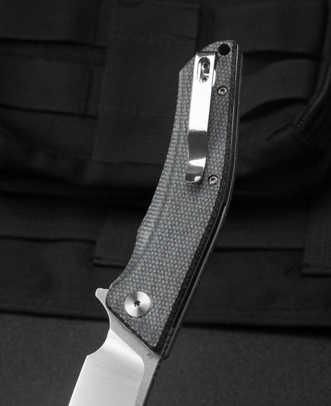 BESTECH CUBIS Micarta Handle: 3.15" D2 Blade BG42A