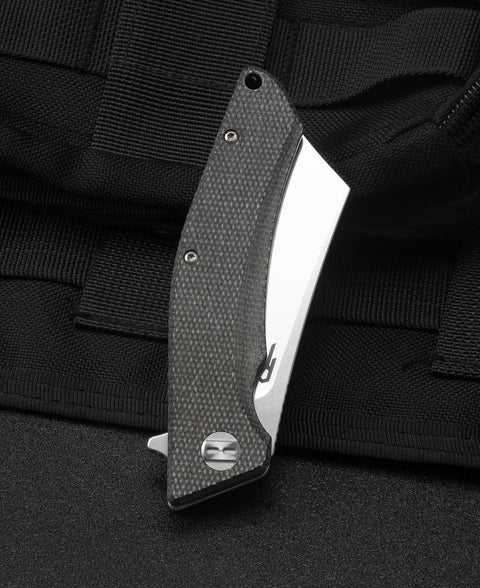 BESTECH CUBIS Micarta Handle: 3.15" D2 Blade BG42A