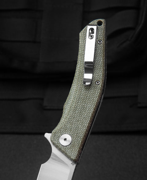 BESTECH CUBIS Micarta Handle: 3.15" D2 Blade BG42B