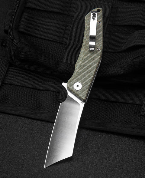 BESTECH CUBIS Micarta Handle: 3.15" D2 Blade BG42B