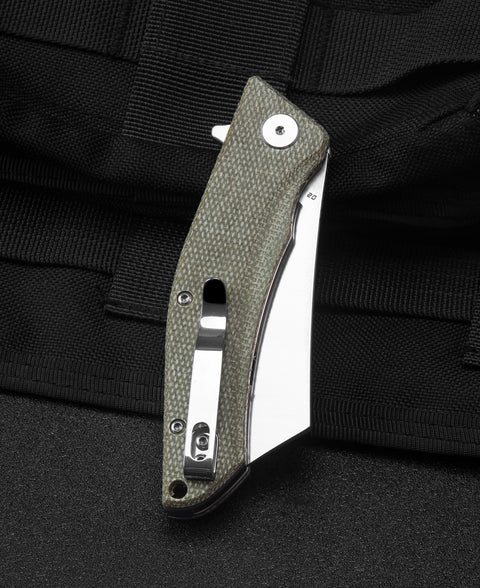 BESTECH CUBIS Micarta Handle: 3.15" D2 Blade BG42B