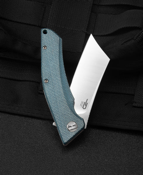 BESTECH CUBIS Micarta Handle: 3.15" D2 Blade BG42C
