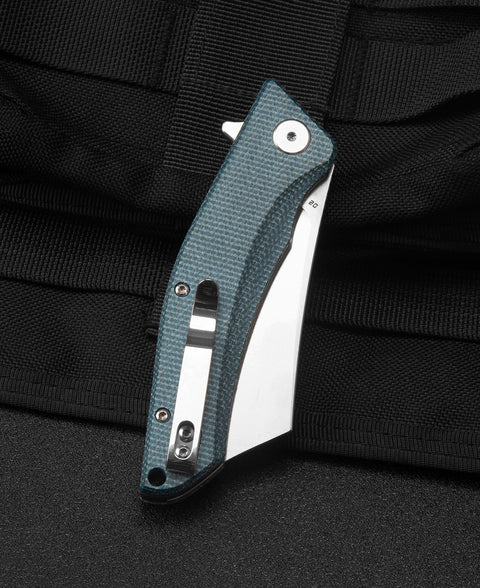BESTECH CUBIS Micarta Handle: 3.15" D2 Blade BG42C