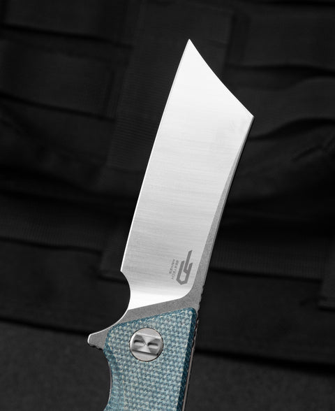 BESTECH CUBIS Micarta Handle: 3.15" D2 Blade BG42C