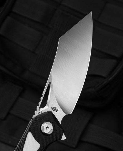 BESTECH KASTA Black and white G10 Handle: 3.47" 154CM Blade BG45A
