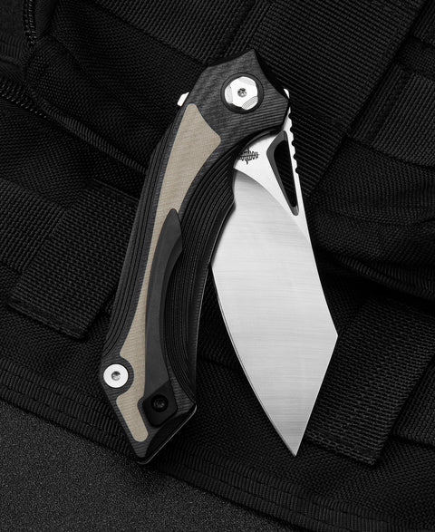 BESTECH KASTA Black and beigeG10  Handle: 3.47" 154CM Blade BG45B