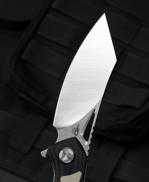 BESTECH KASTA Black and beigeG10  Handle: 3.47" 154CM Blade BG45B
