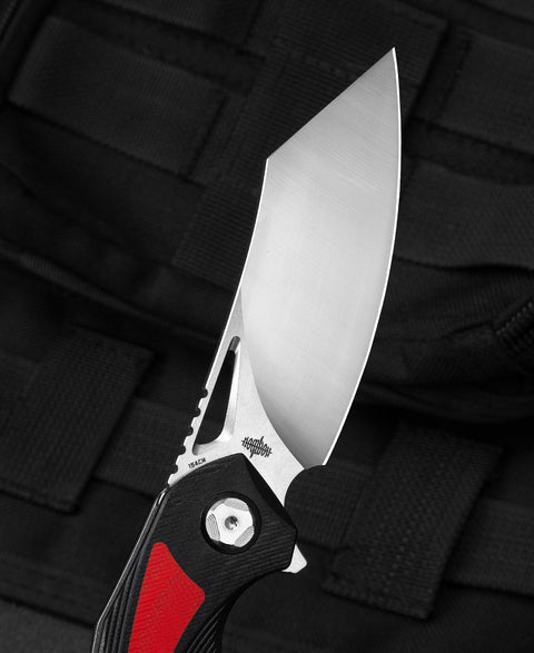 BESTECH KASTA Black and red G10 Handle: 3.47" 154CM Blade BG45C