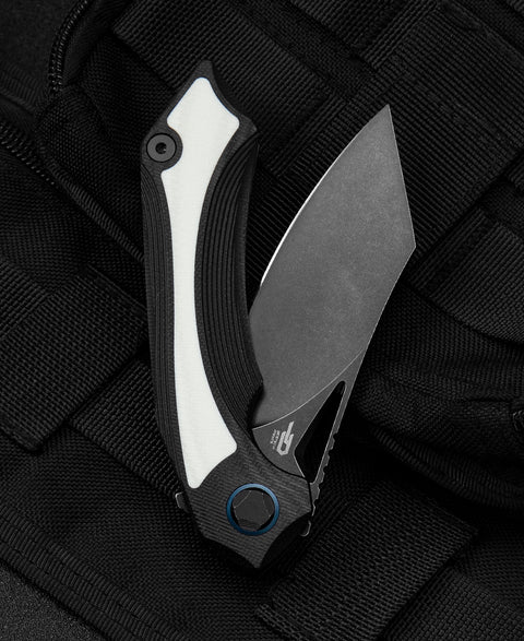 BESTECH KASTA Black and white G10 Handle: 3.47" 154CM Blade BG45D