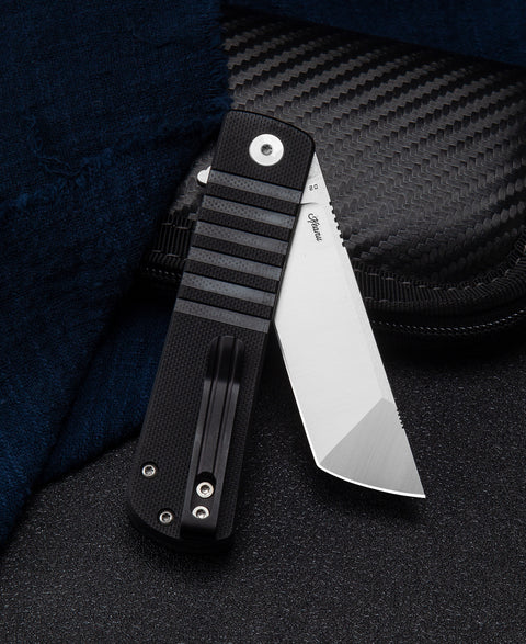 BESTECH TITAN Black G10 Handle: 2.96" D2 Blade BG49A-1