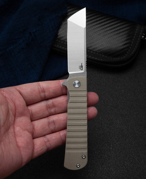 BESTECH TITAN Beige G10 Handle: 2.96" D2 Blade BG49A-2