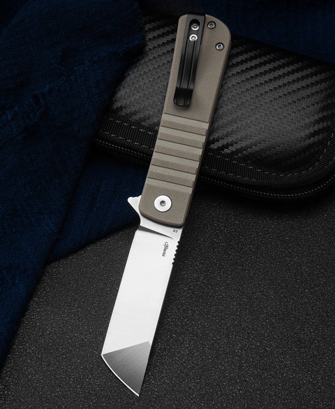 BESTECH TITAN Beige G10 Handle: 2.96" D2 Blade BG49A-2