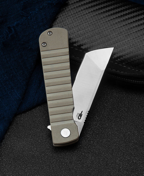 BESTECH TITAN Beige G10 Handle: 2.96" D2 Blade BG49A-2