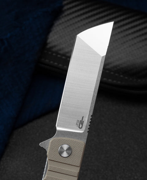 BESTECH TITAN Beige G10 Handle: 2.96" D2 Blade BG49A-2