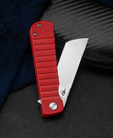 BESTECH TITAN Red G10 Handle: 2.96" D2 Blade BG49A-3