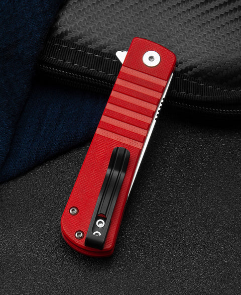 BESTECH TITAN Red G10 Handle: 2.96" D2 Blade BG49A-3