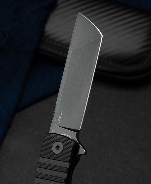 BESTECH TITAN Black G10 Handle: 2.96" D2 Blade BG49A-5